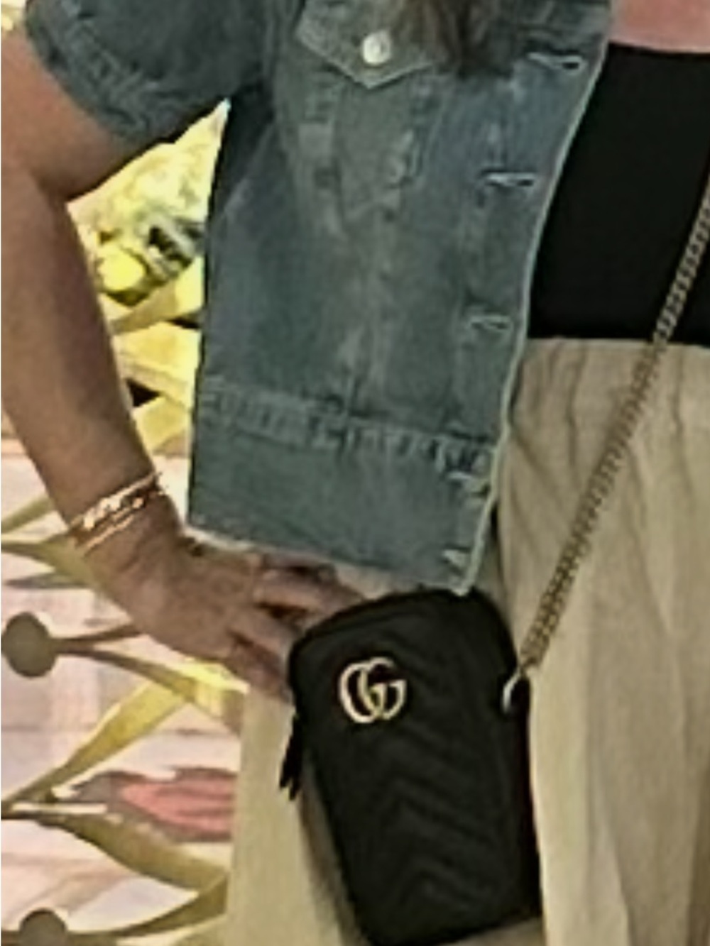 Gucci Black Mini Marmont Crossbody with Gold Hardware - Picture 9 of 9